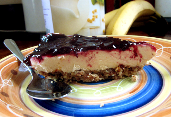 Rustic Lemon Boysenberry Cheesecake - ready to eat!
